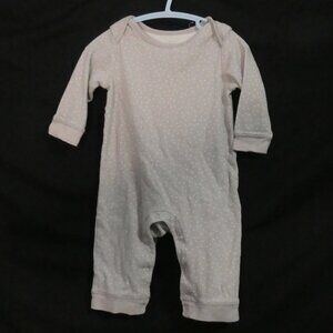 OLD NAVY Baby Neutral Polka Dot Long Sleeve Romper 6-12 Months